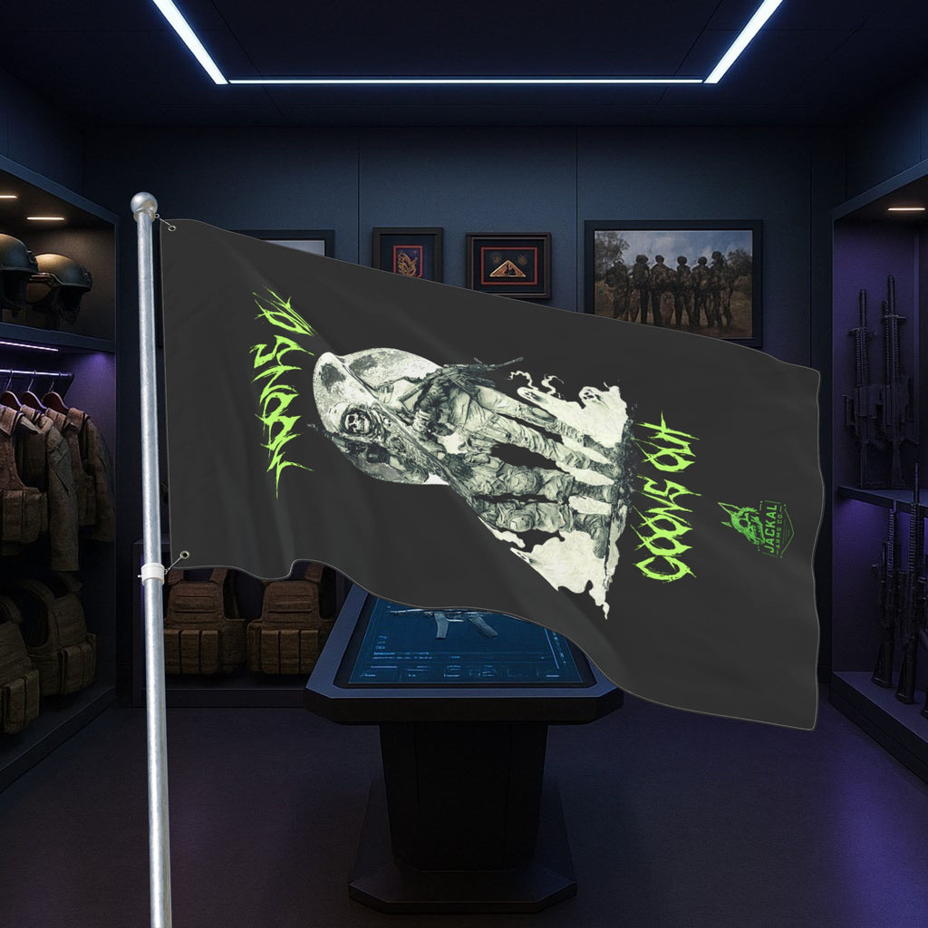 Moon’s Out, Goon’s Out Wall Flag – Jackal Arms Co.