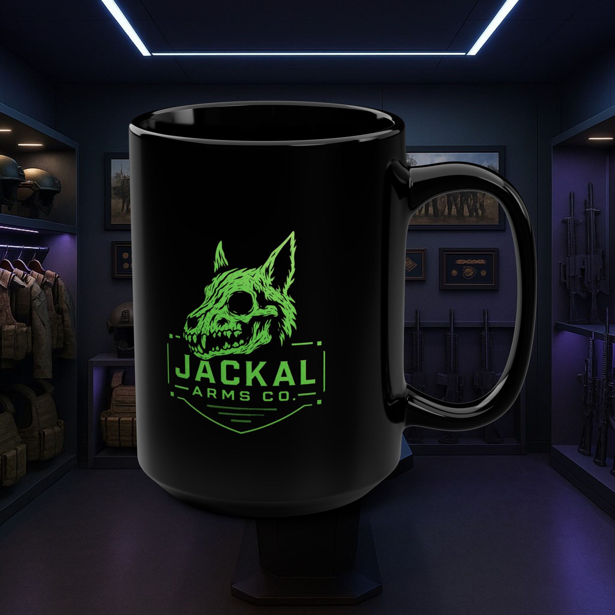 Jackal Arms Co Moons Out Goons Out Coffee Mug Tactical Halloween Graphic Cup
