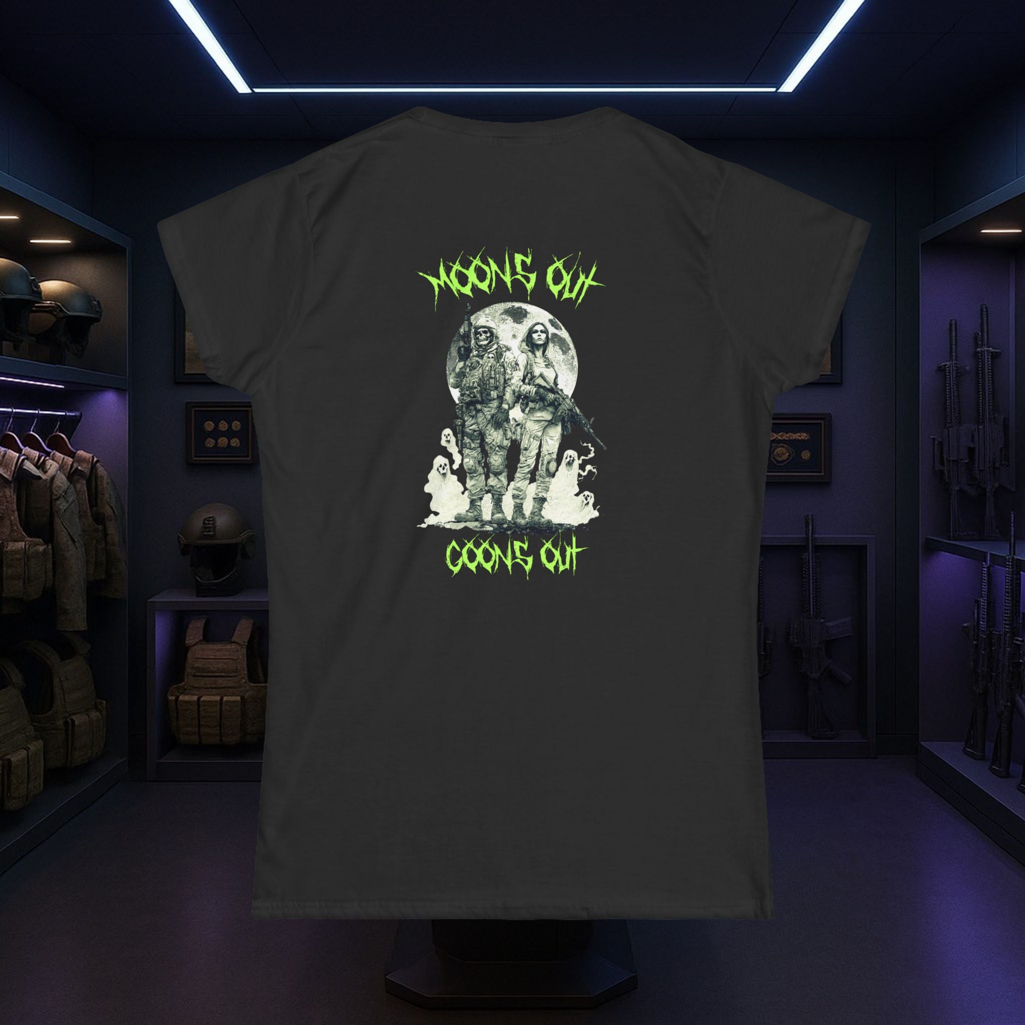 Jackal Arms Co. – Women’s “Moon’s Out, Goon’s Out” Tee