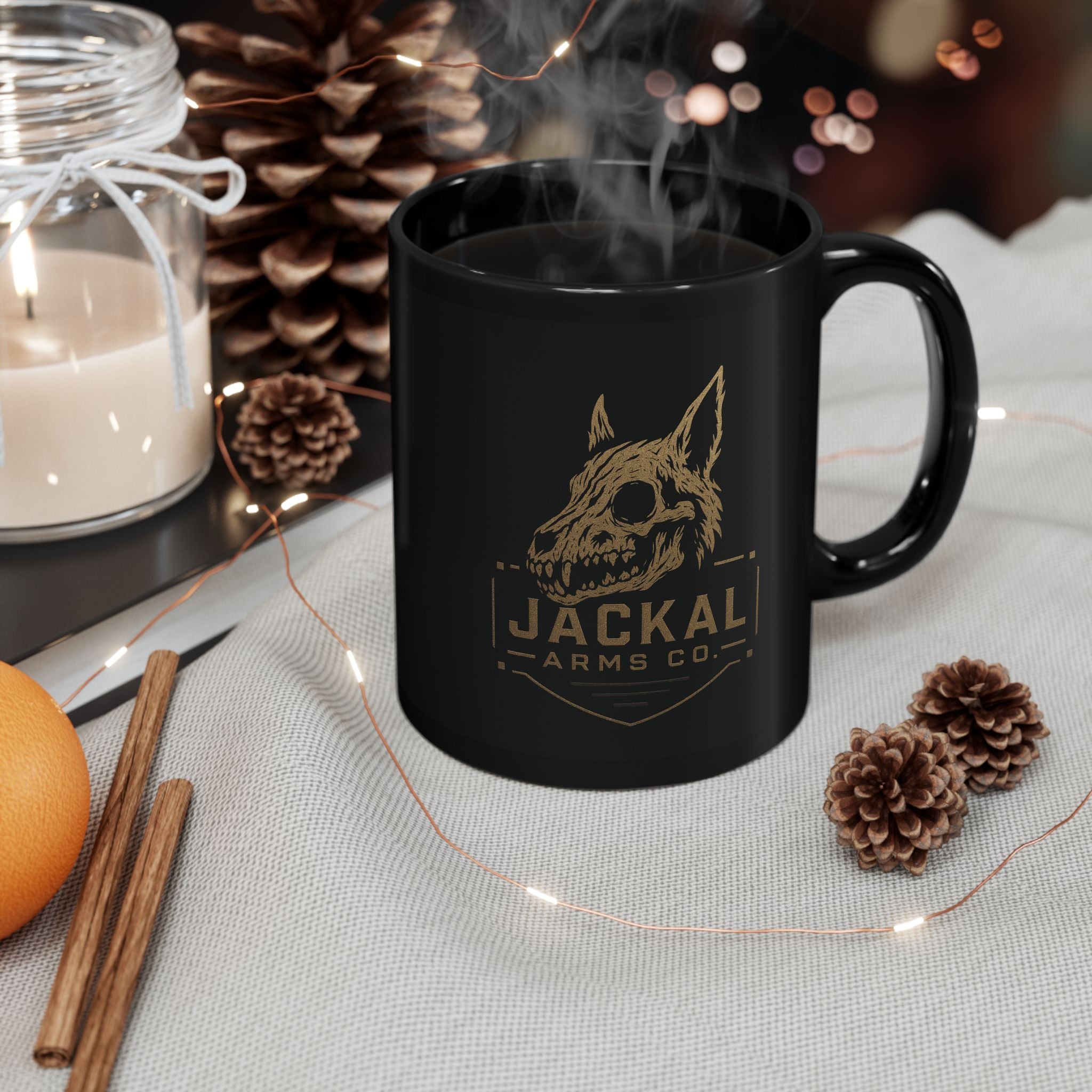 Jackal Arms Co Coffee Mug. Tactical Graphic Ceramic Cup for Home Office and Range