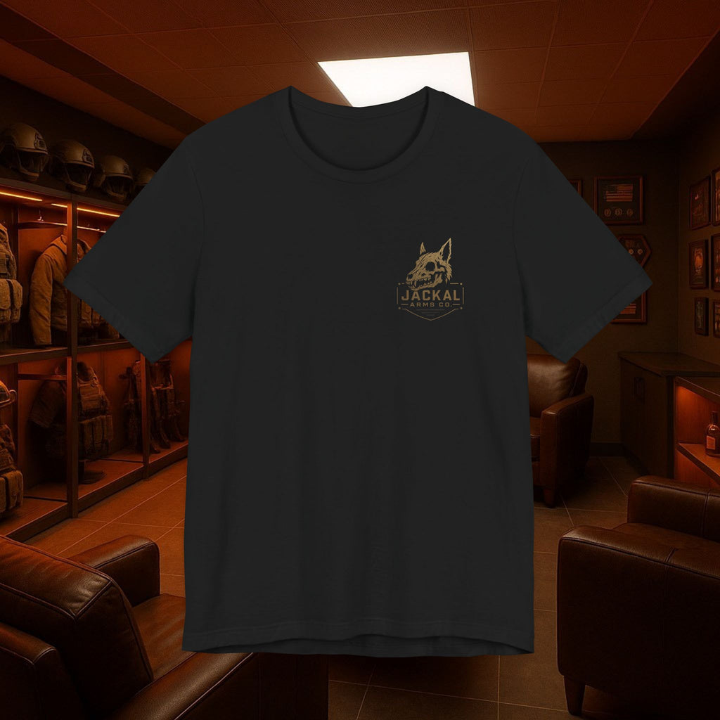 Jackal Arms Co Masked Crusader Unisex Tee Bella Canvas 3001 Graphic Streetwear