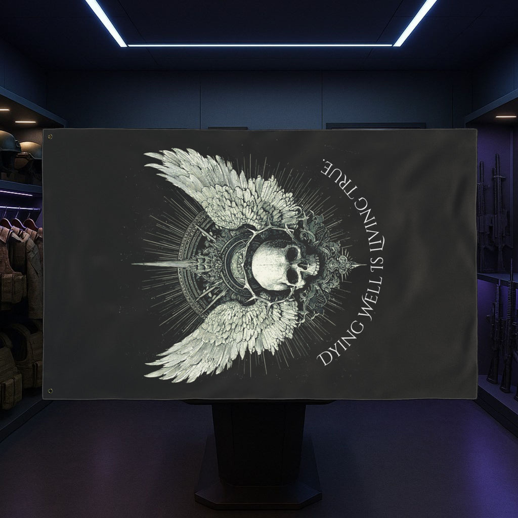 Jackal Arms Co. – “Dying Well Is Living True” Wall Flag