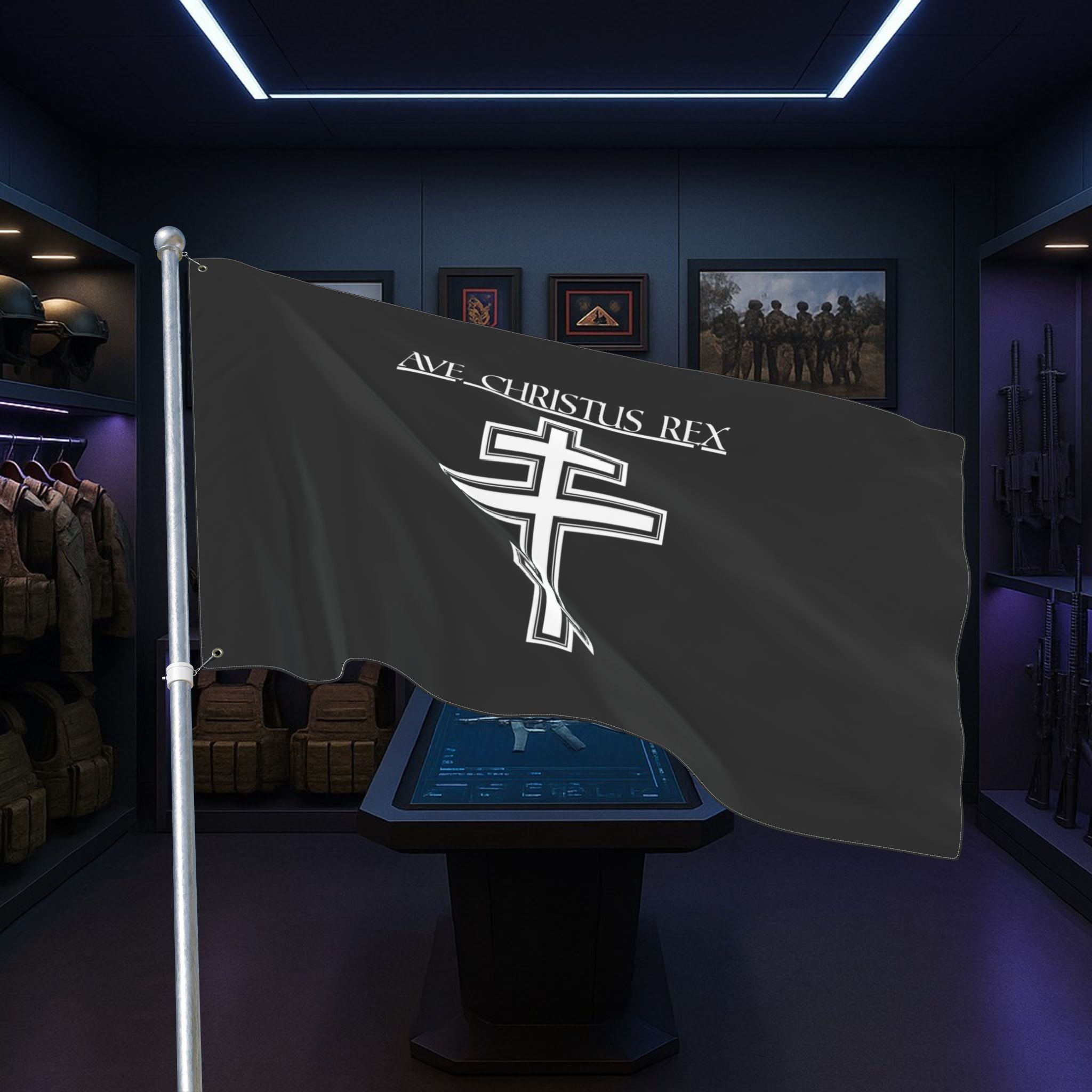 Ave Christus Rex Wall Flag